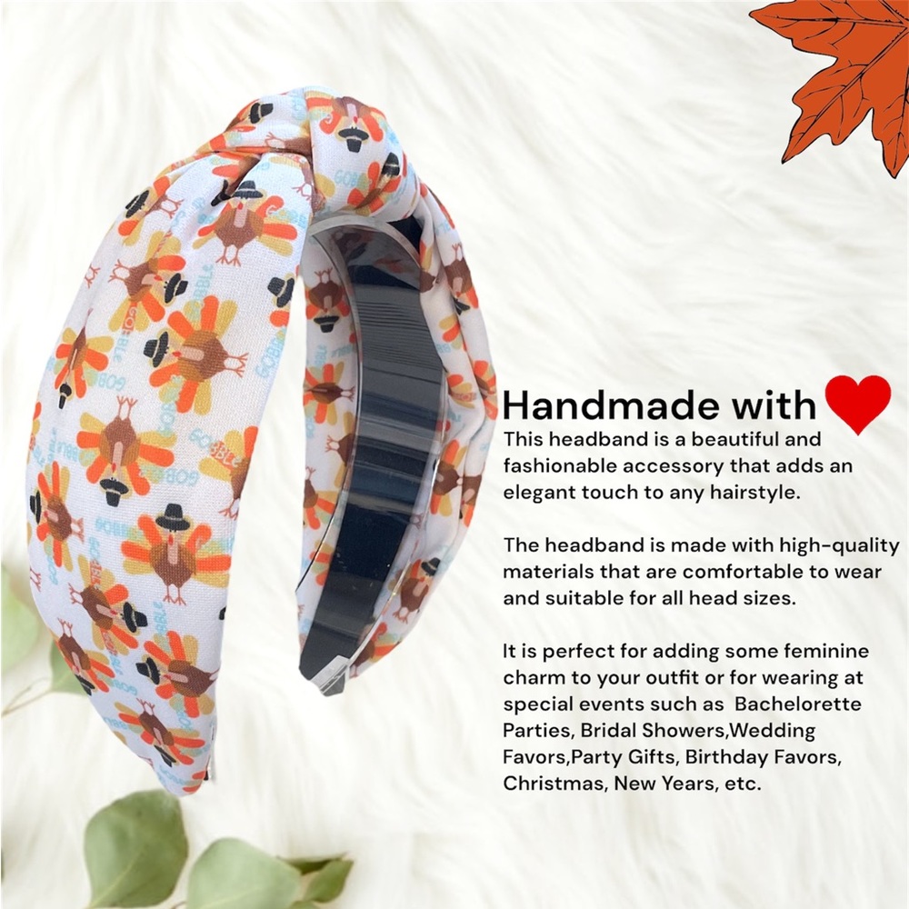 098 - Thanksgiving Turkey Handmade Headband